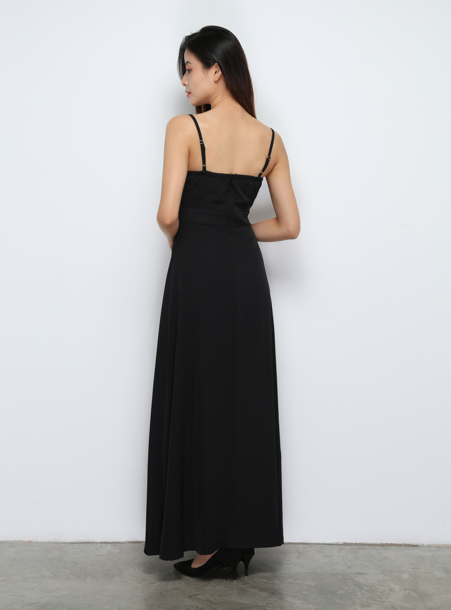 Sleeveless With Lace Split Dress 29456