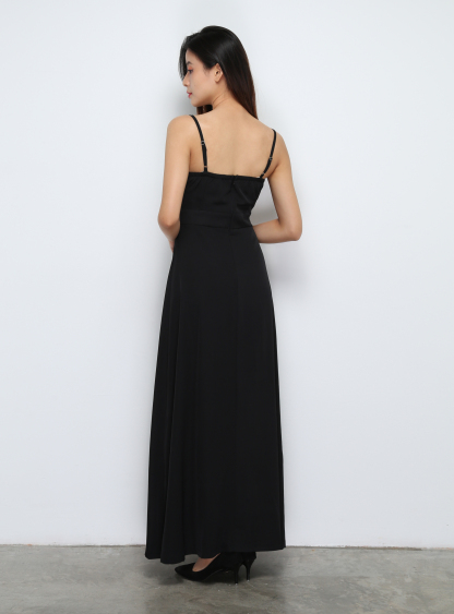 Sleeveless With Lace Split Dress 29456