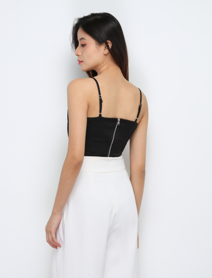 Waist Pleated Sleeveless Top 29458