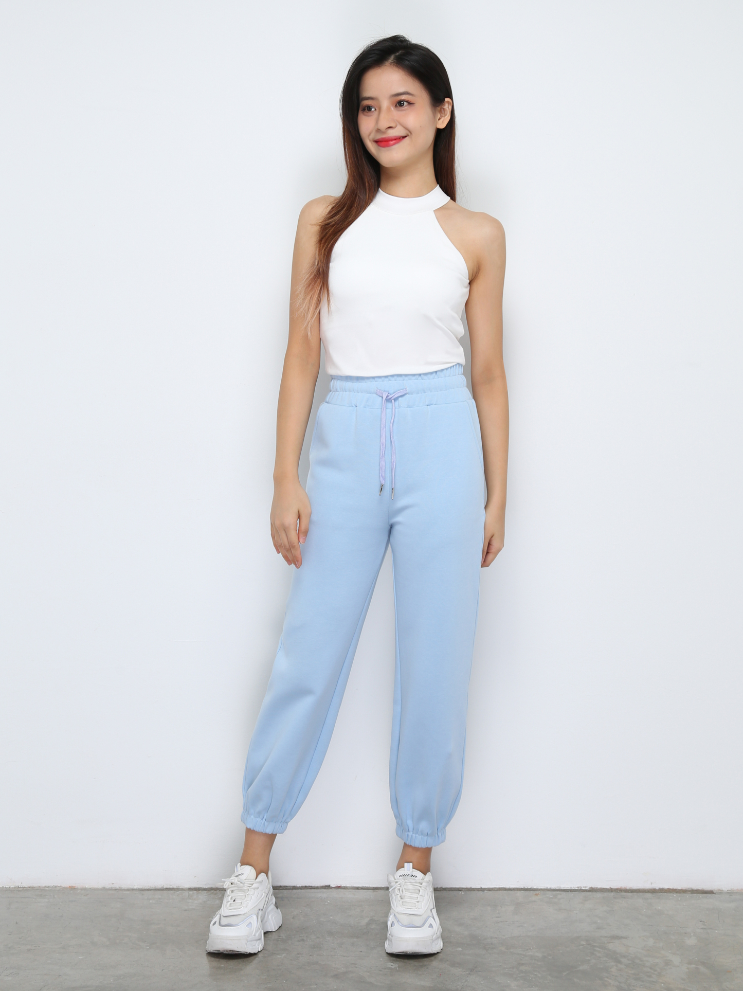 Front Pocket Drawstring Waist Long Pant 29510 (PREORDER)