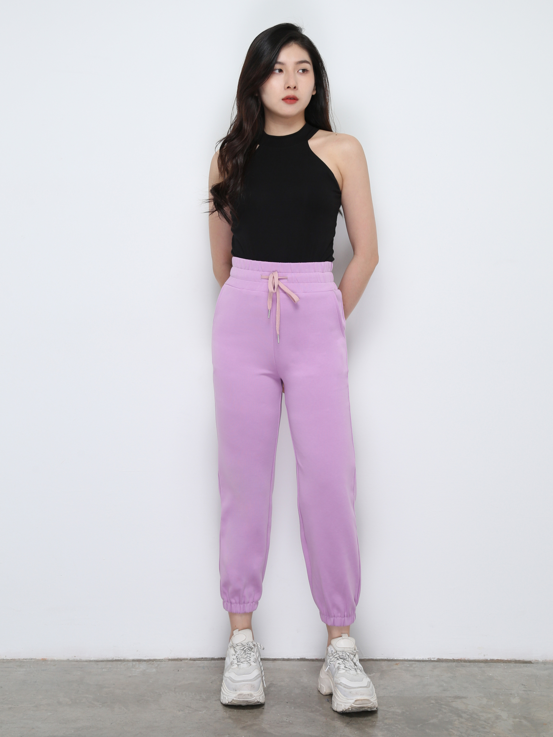 Front Pocket Drawstring Waist Long Pant 29510 (PREORDER)