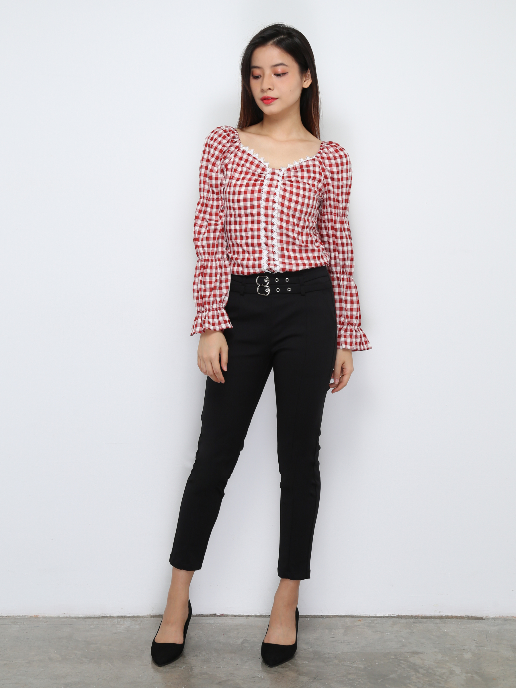 Checker Long Sleeve Top 29562