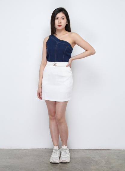 Sloping Denim Top 29680