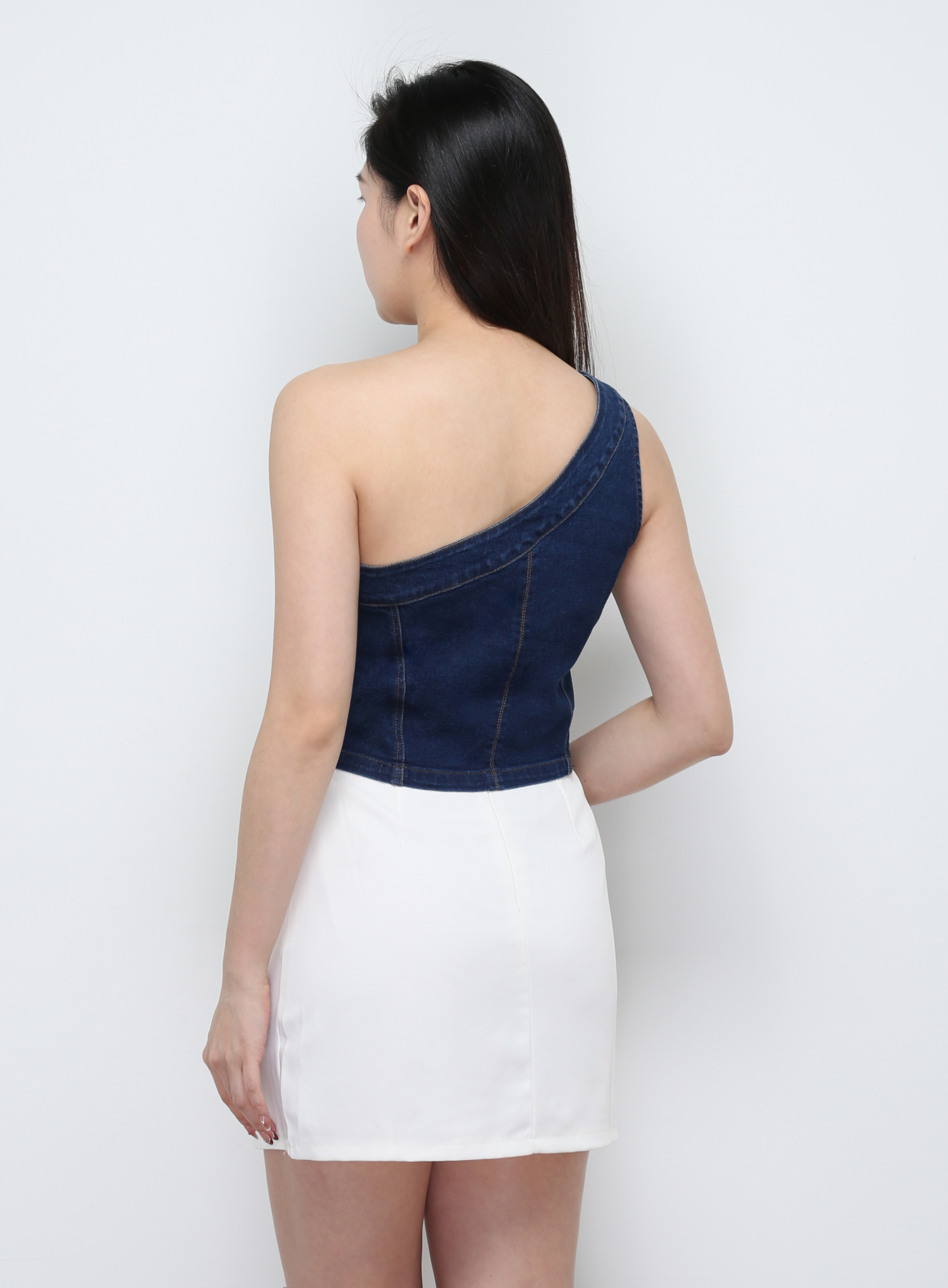 Sloping Denim Top 29680