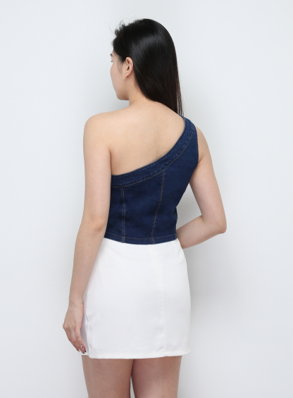 Sloping Denim Top 29680