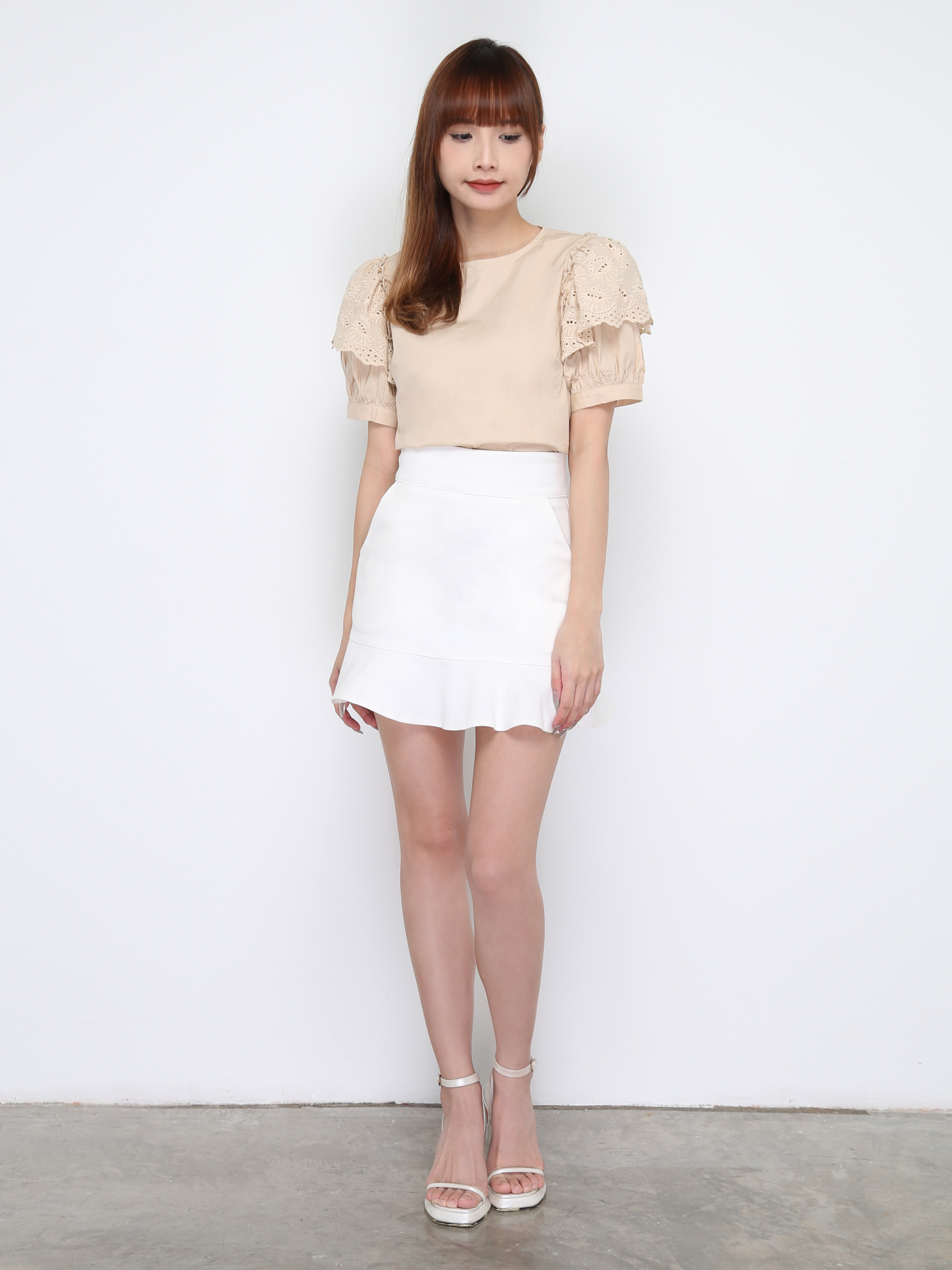 High Waist Ruffles Skirt Pants 29685