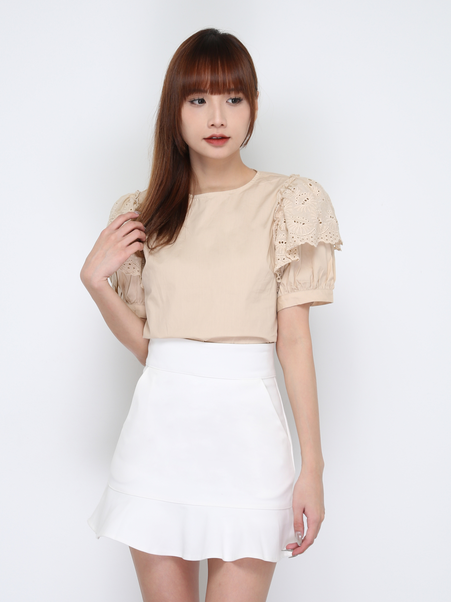 High Waist Ruffles Skirt Pants 29685