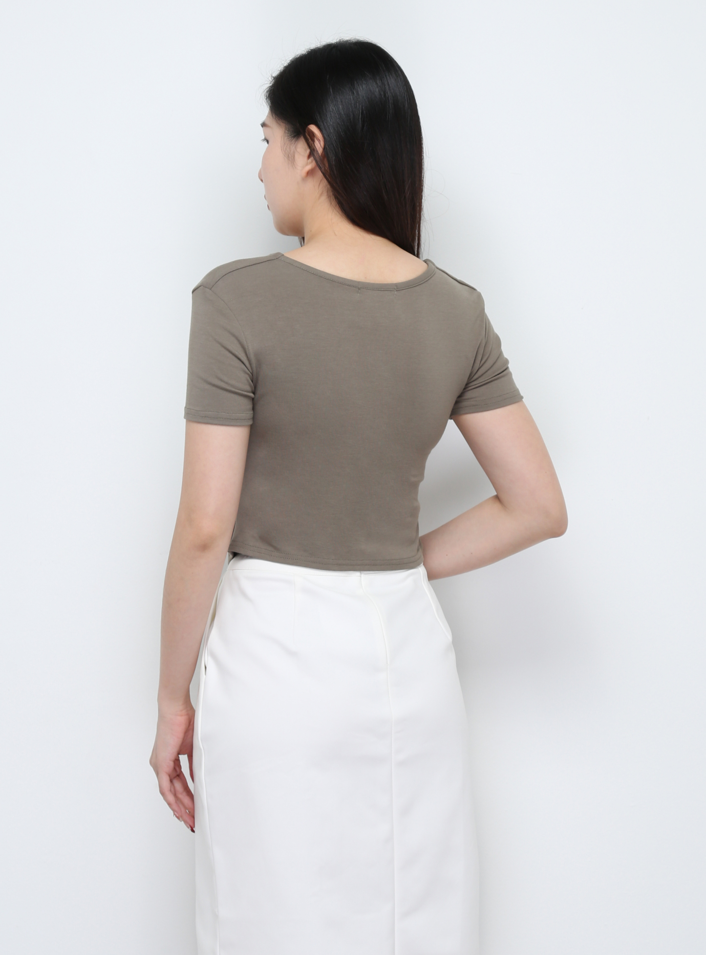 Short Sleeve Front Pleated Top 29702