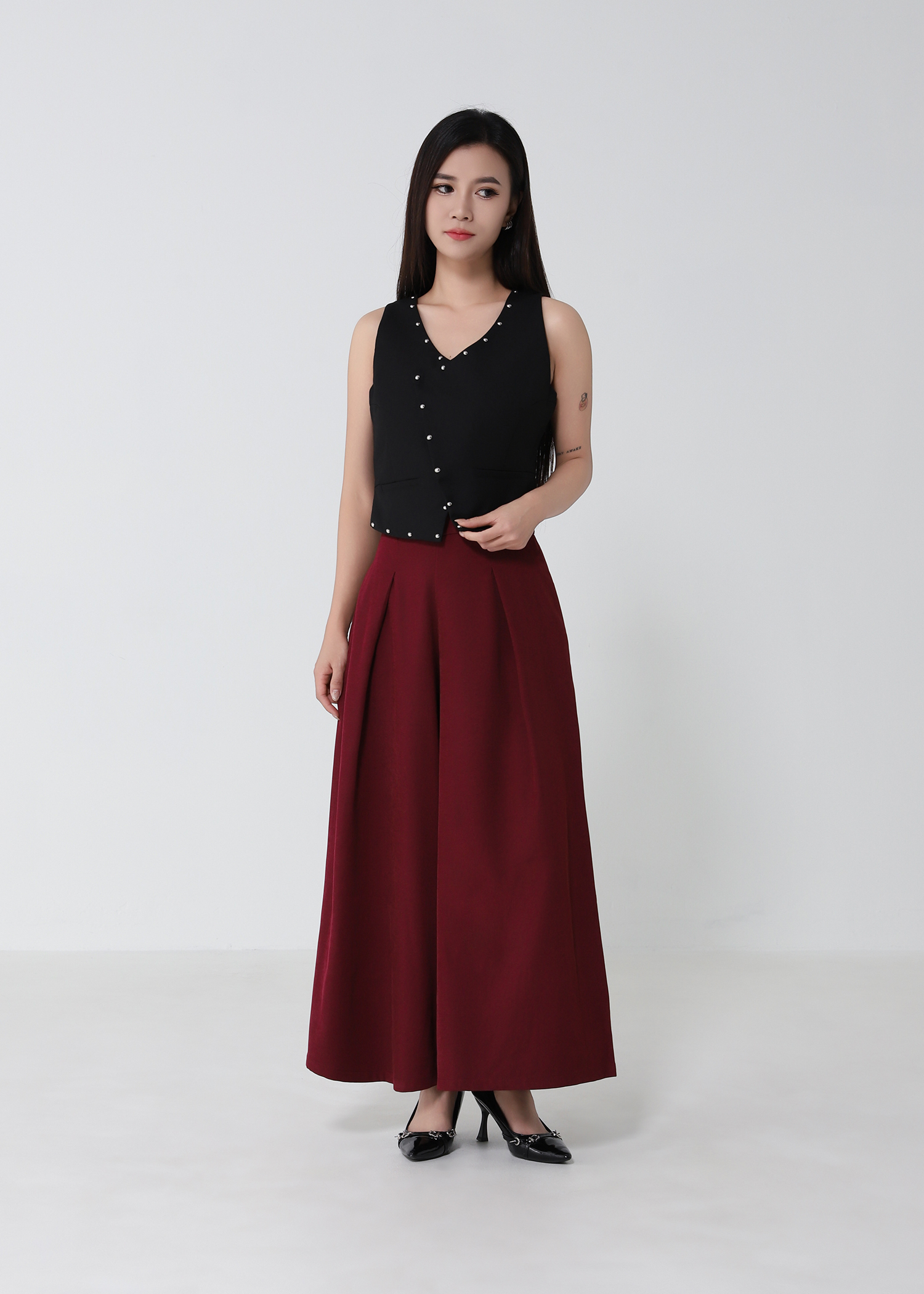 Pleated Long Pant 