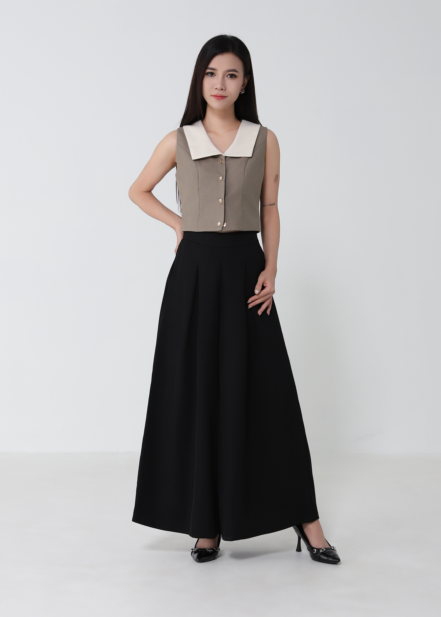Pleated Long Pant 