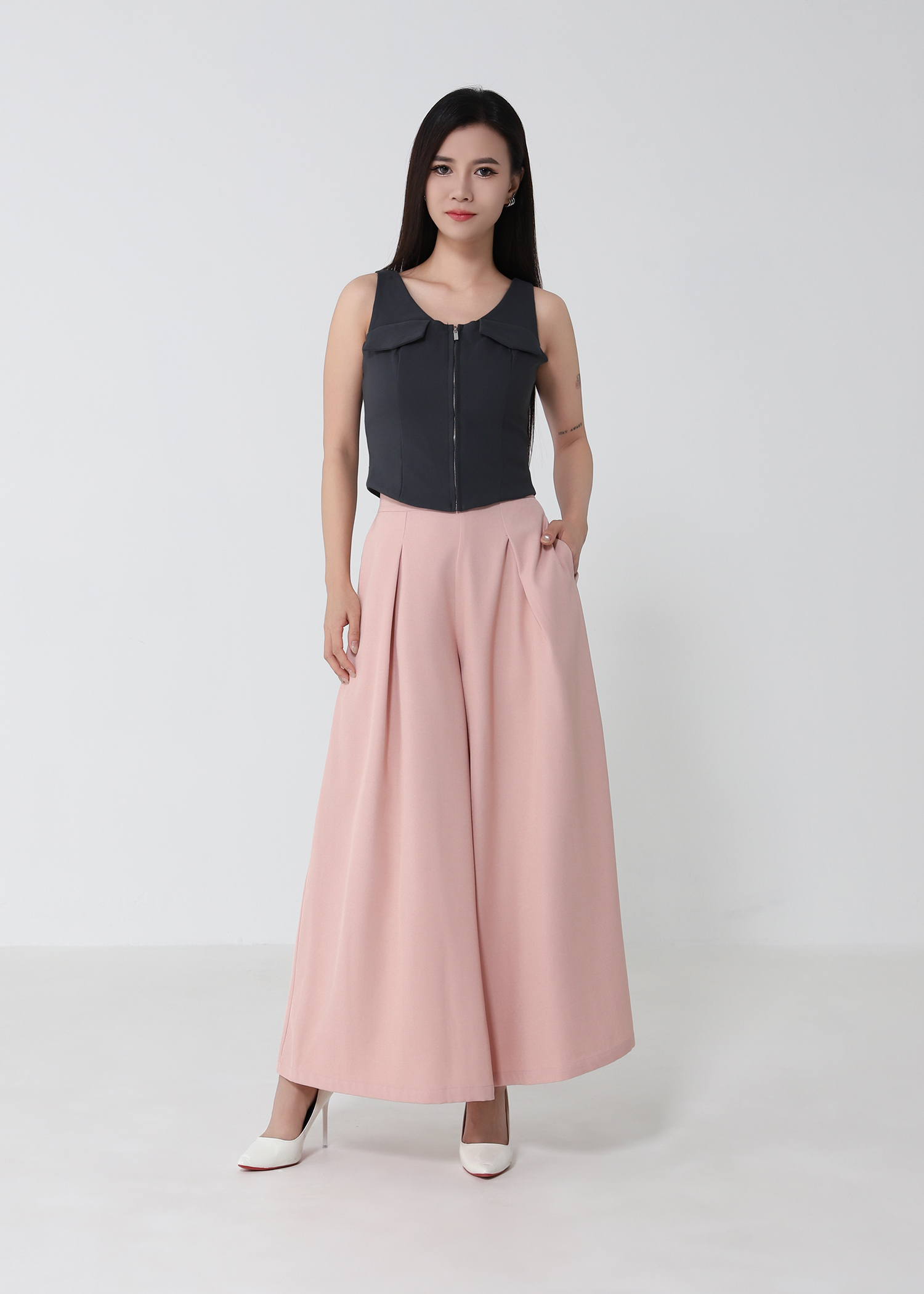 Pleated Long Pant 