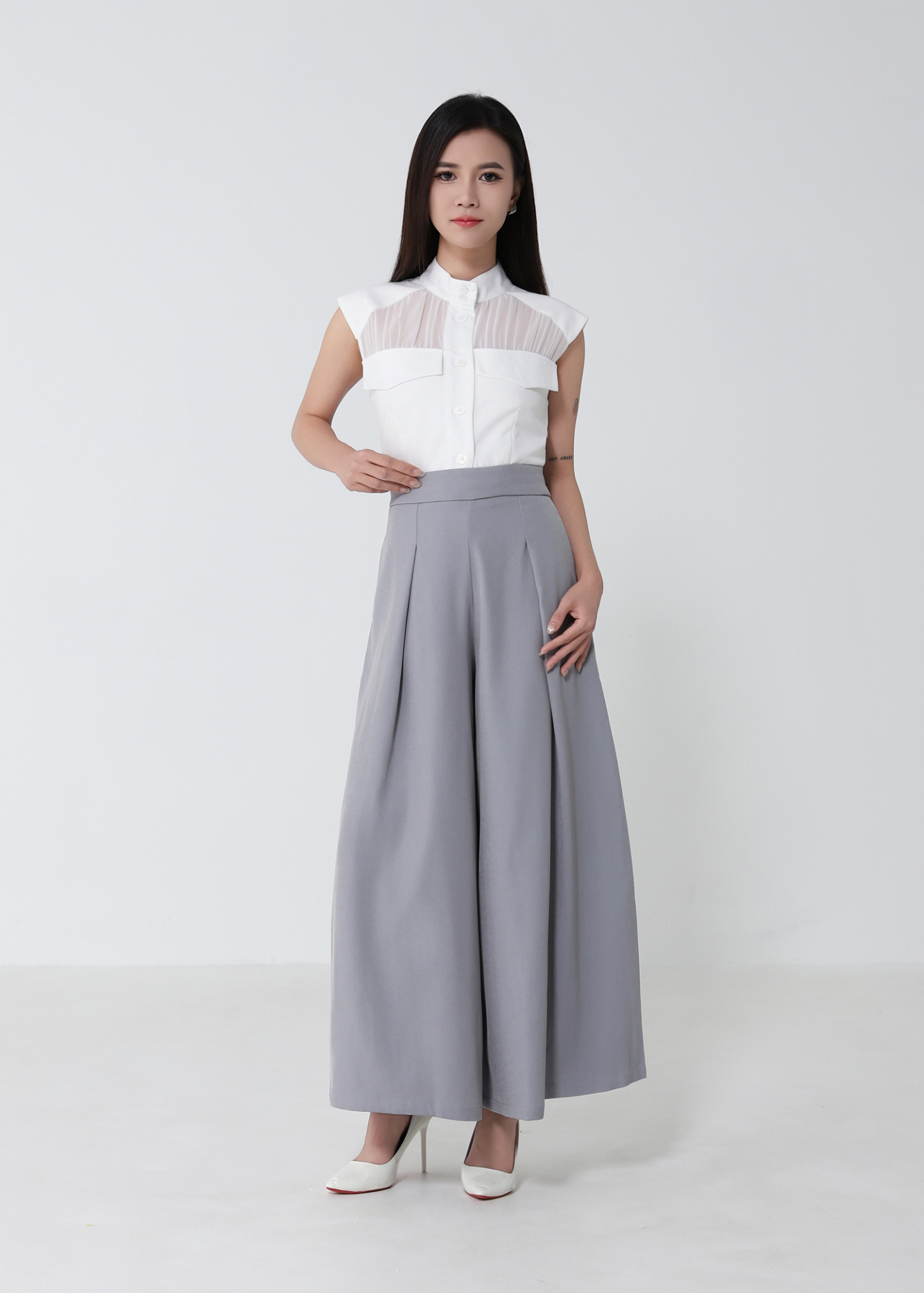 Pleated Long Pant 