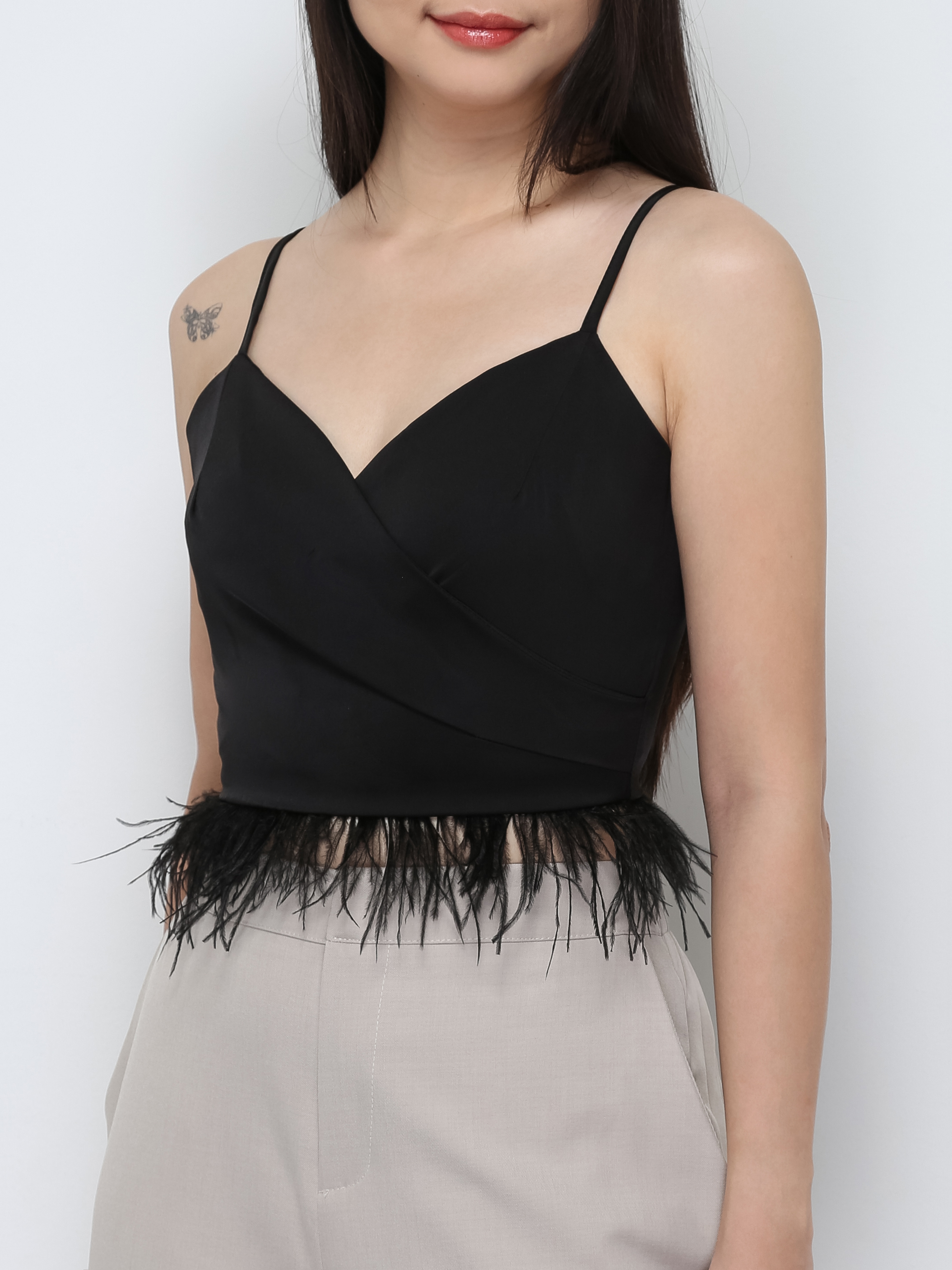 Back Zip Pleated Top 29788