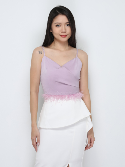 Back Zip Pleated Top 29788