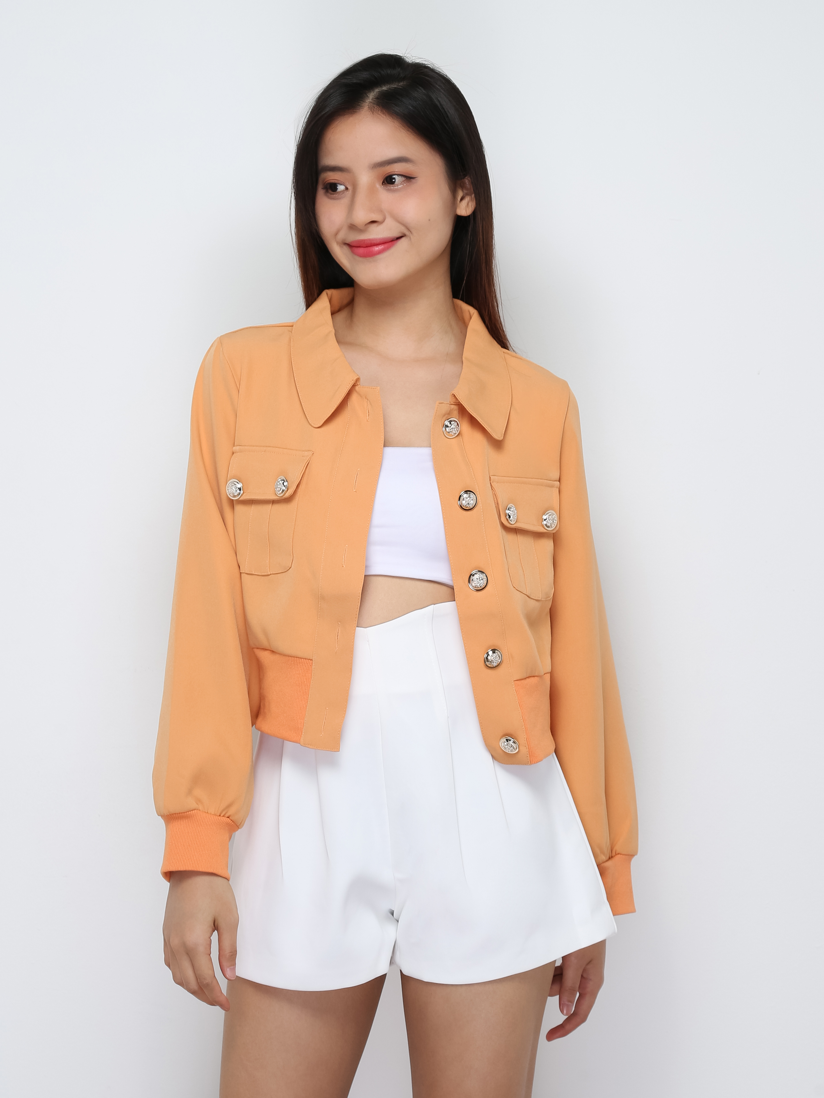 Long Sleeve Front Button Top 29813