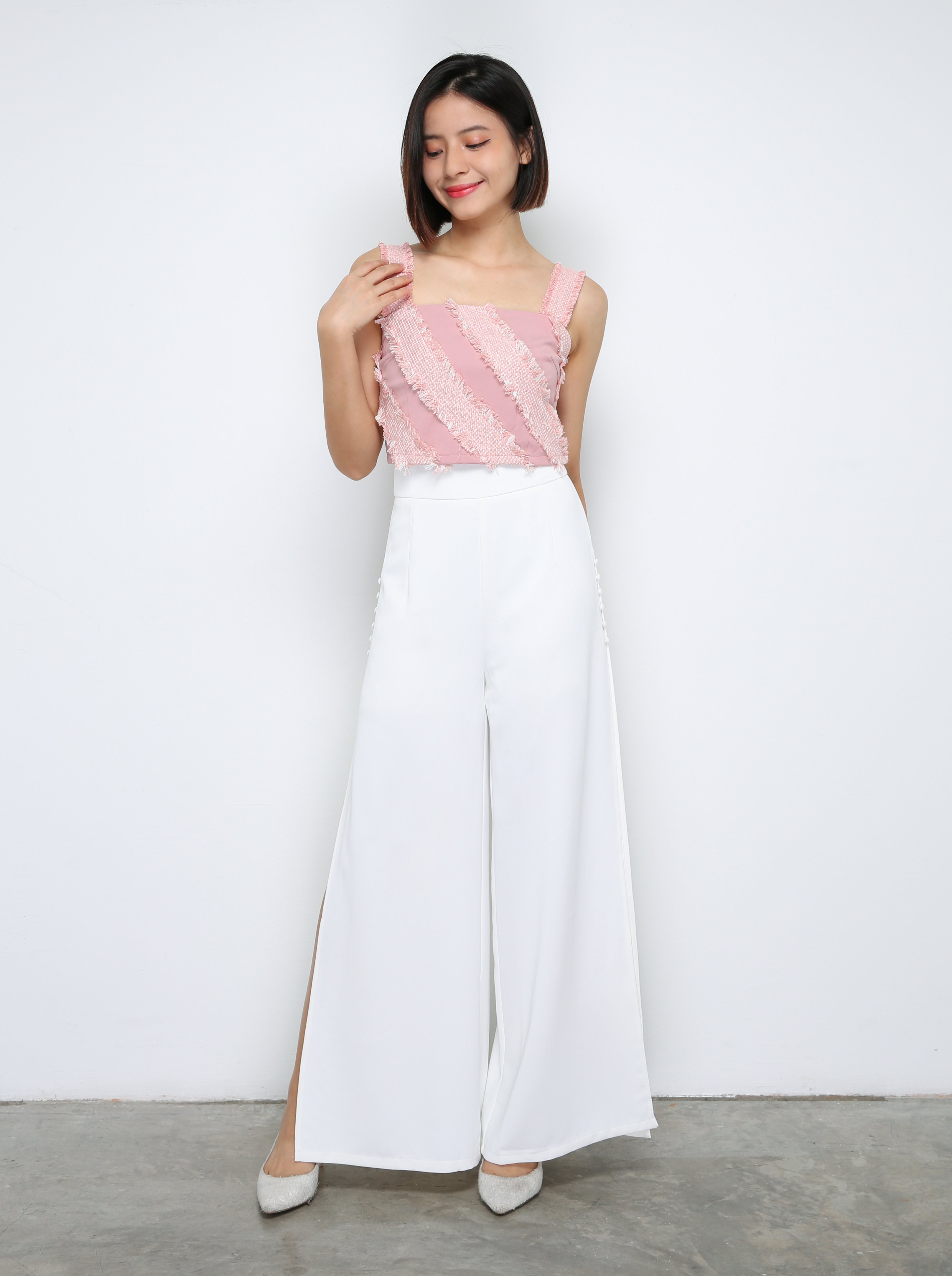 Sleeveless Decorative Stripe Top 29833