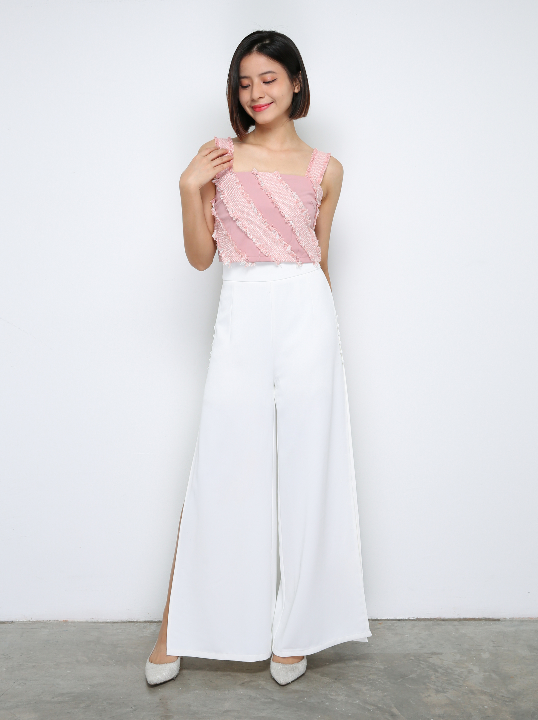 Sleeveless Decorative Stripe Top 29833