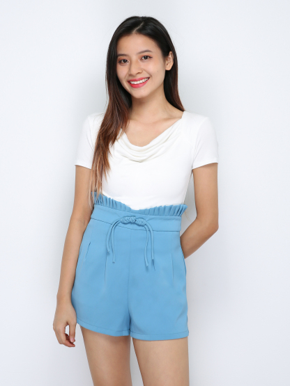 High Waist Side Pocket Short Pants 29834