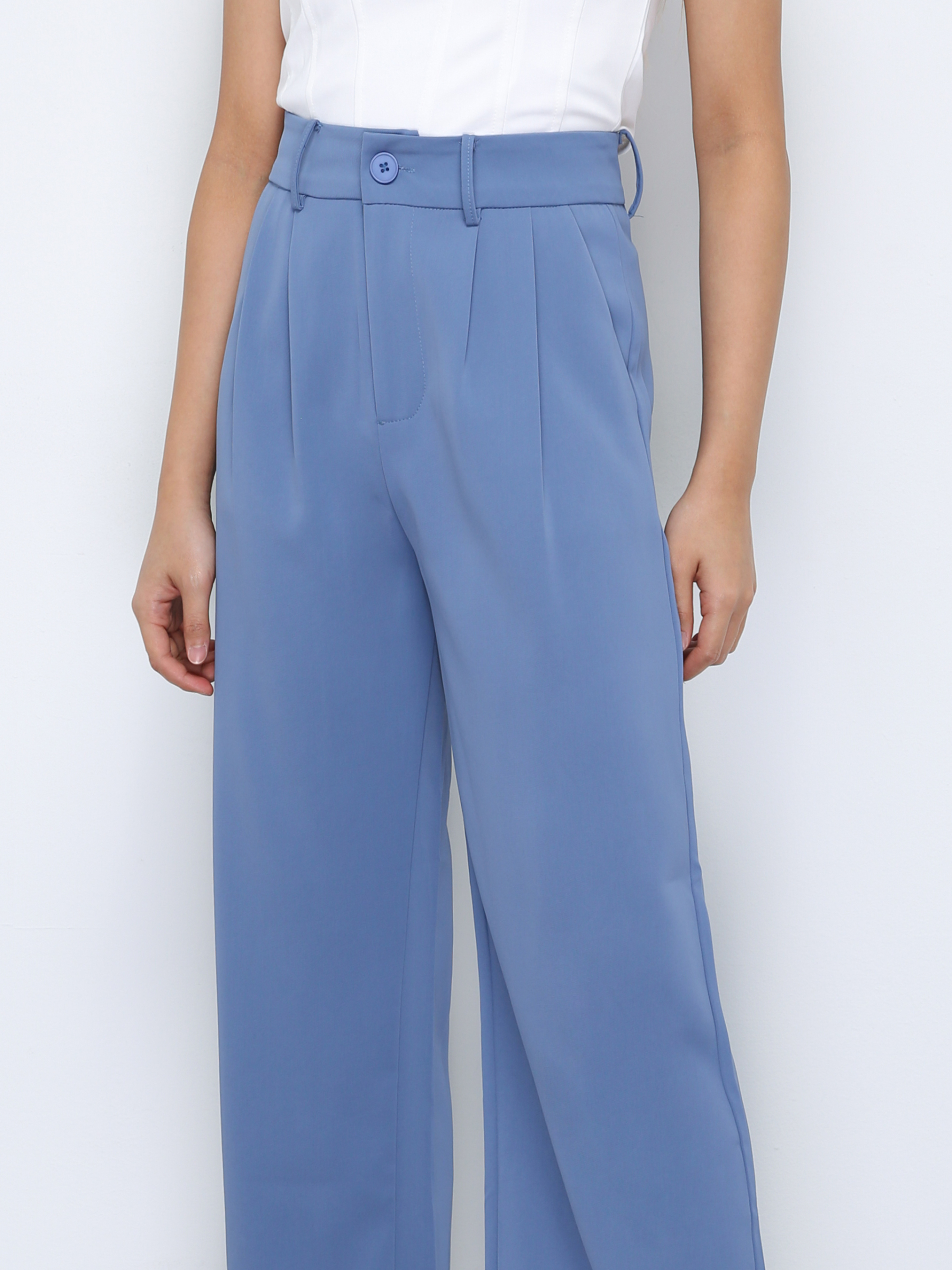 Front Button Pleated Long Pant 29885