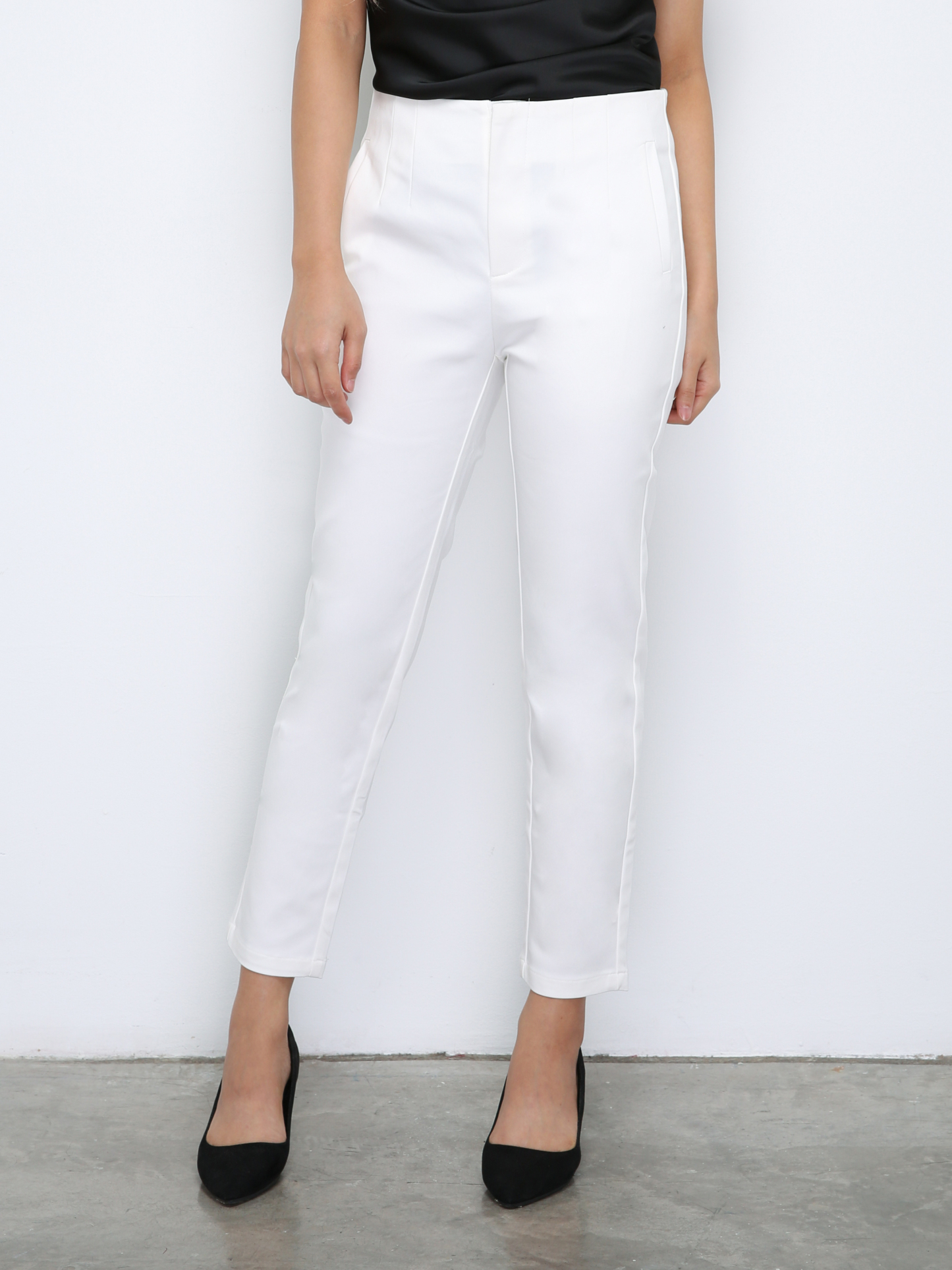High Waist Side Pocket Long Pants 29840