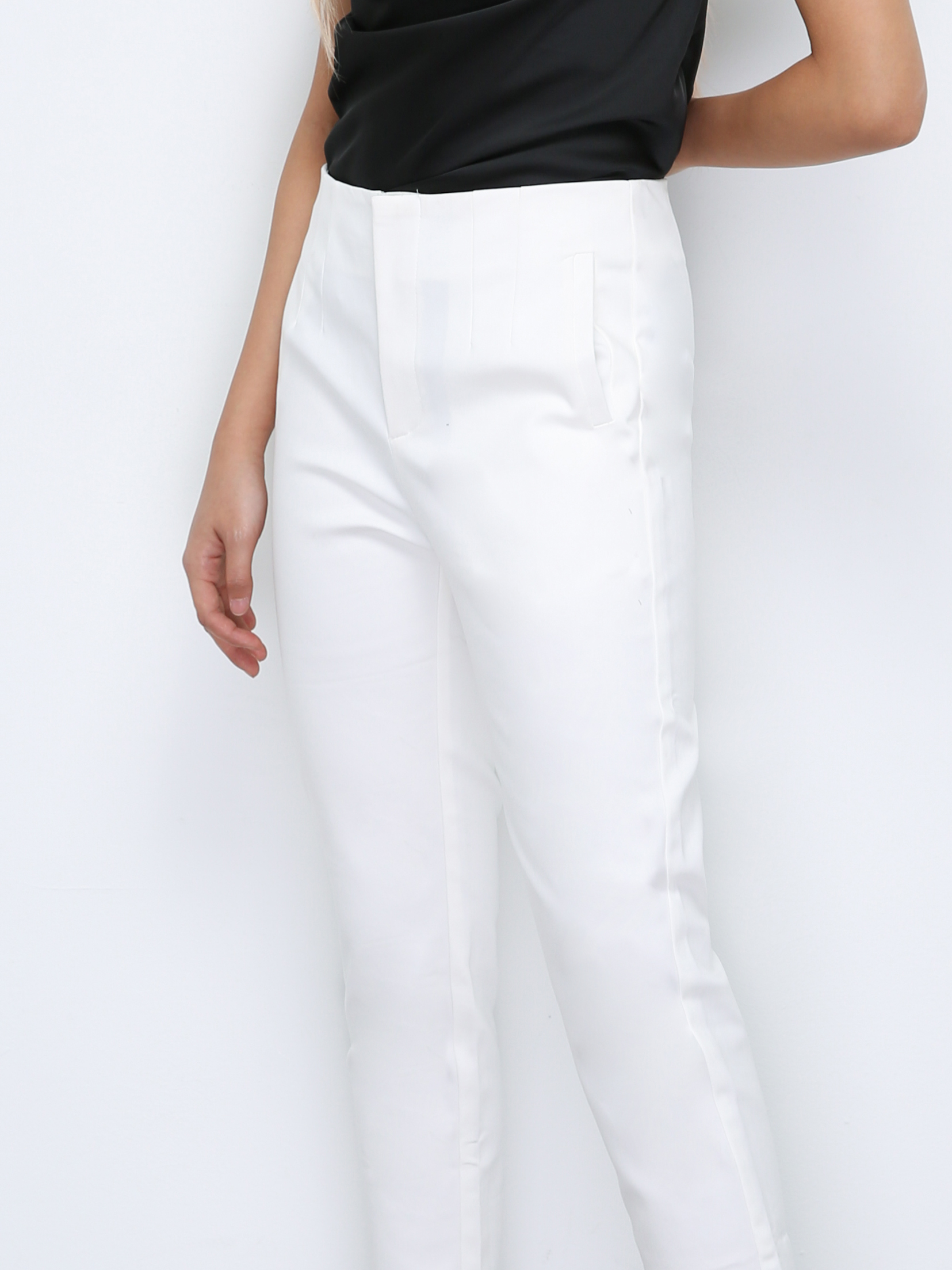 High Waist Side Pocket Long Pants 29840
