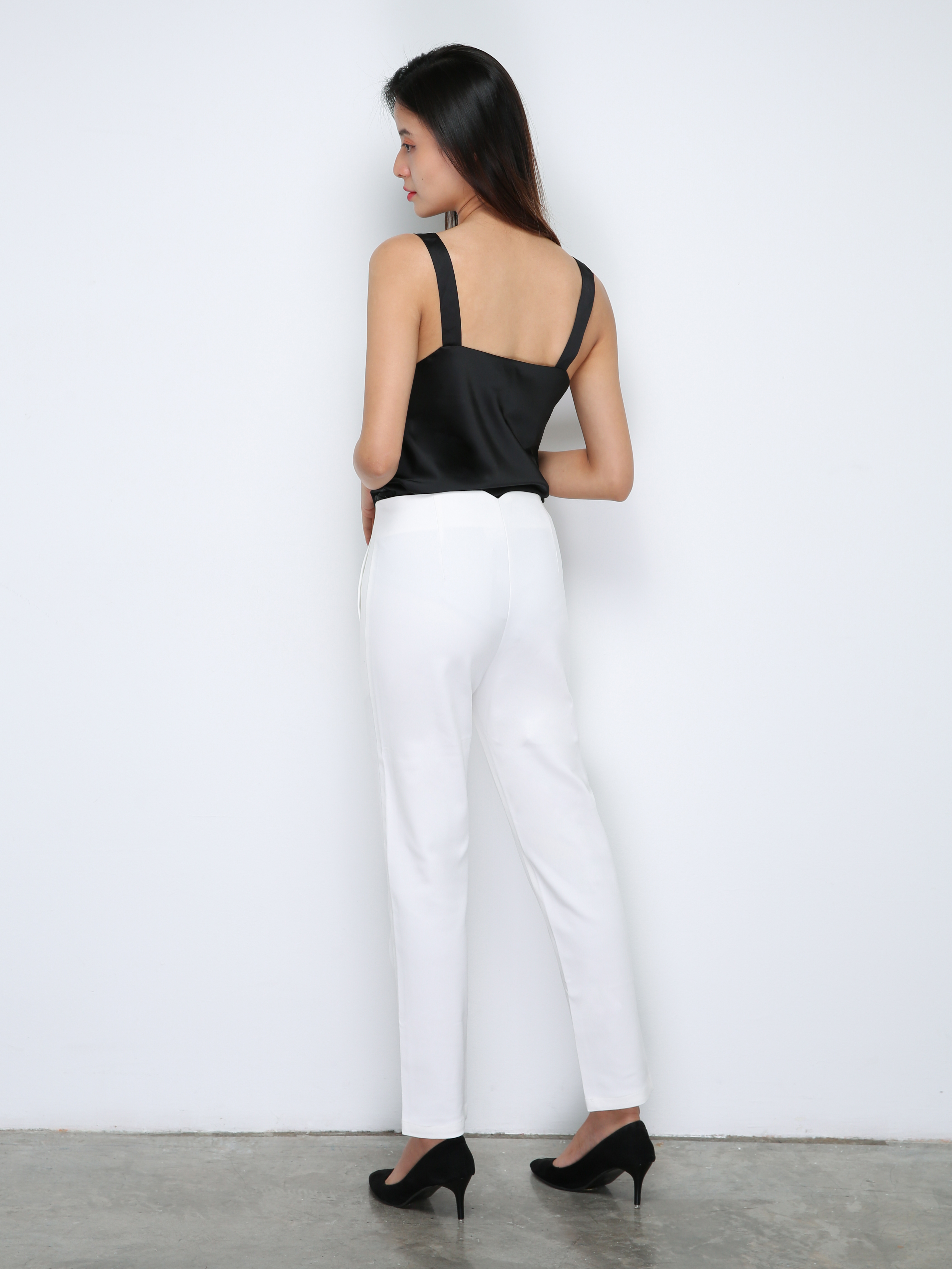 High Waist Side Pocket Long Pants 29840