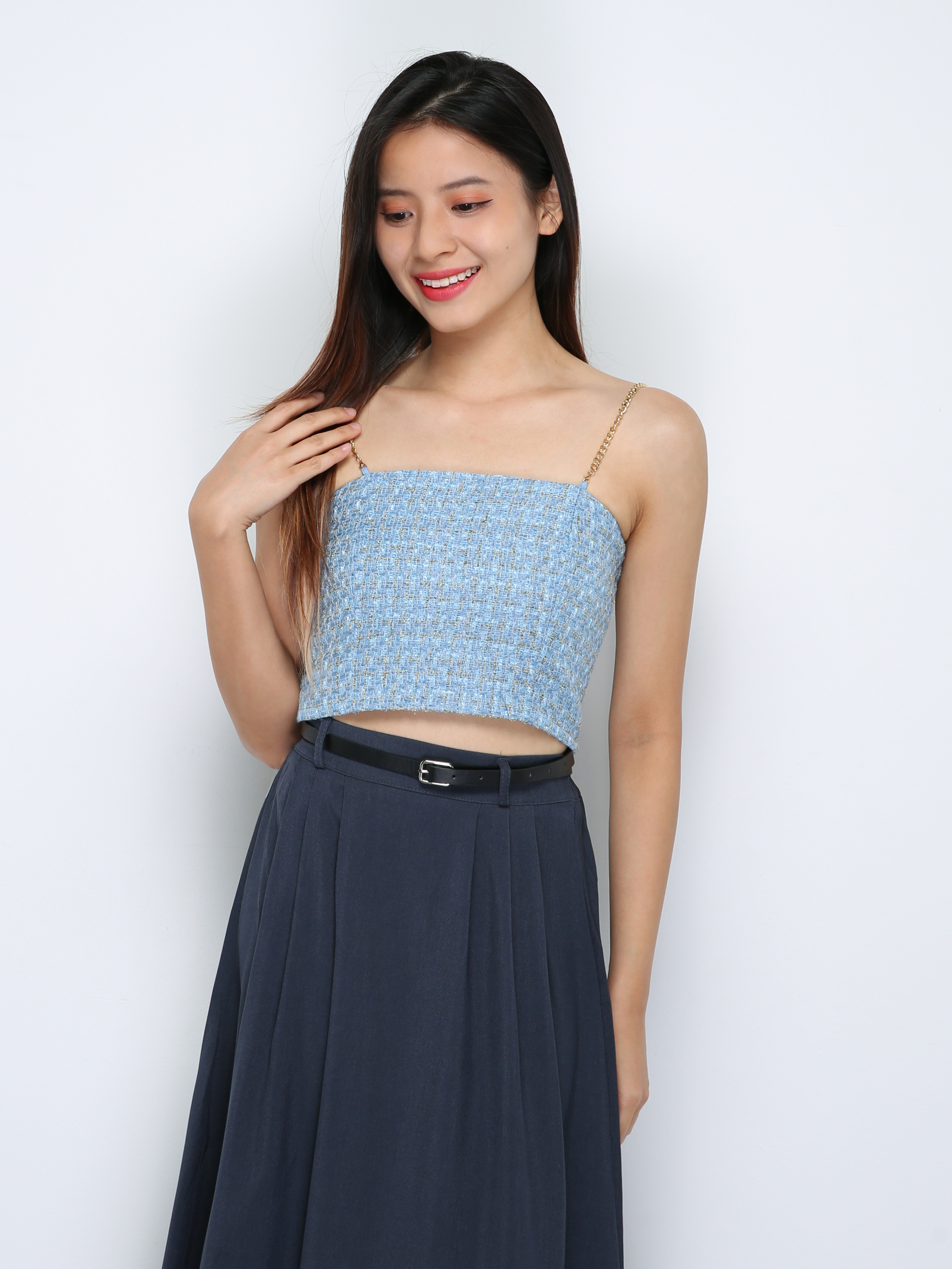 Sleeveless Back Zip Top 29916