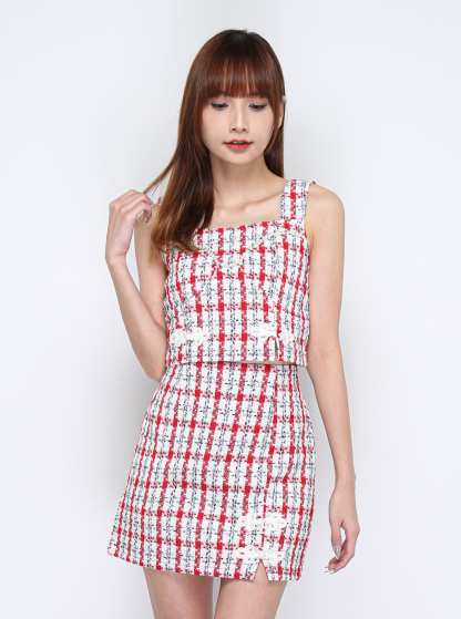 Sleeveless Top With Skirt Pant Set 29922