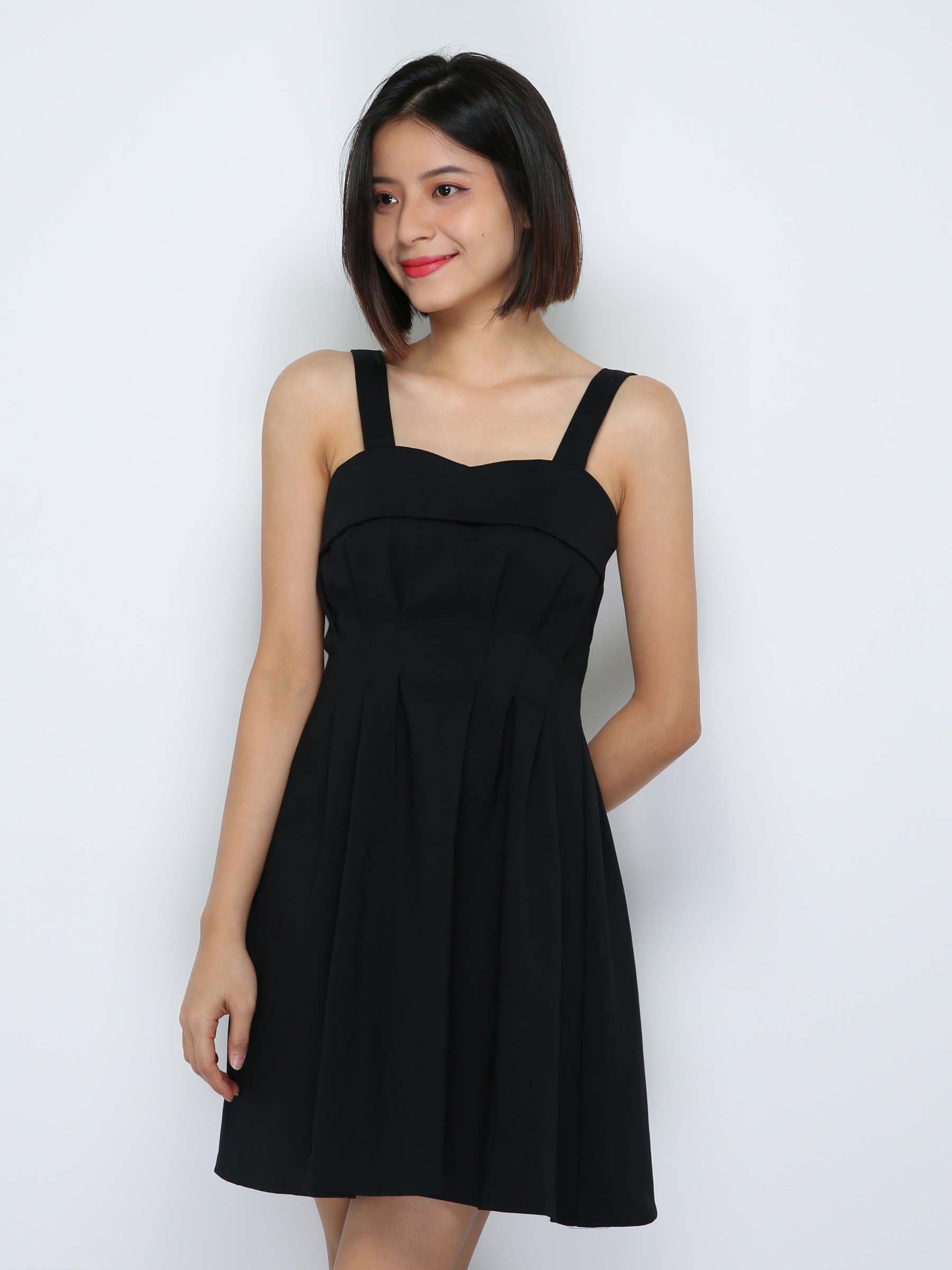 Sleeveless Waist Pleated Dress 29972