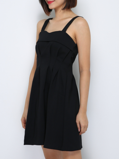 Sleeveless Waist Pleated Dress 29972