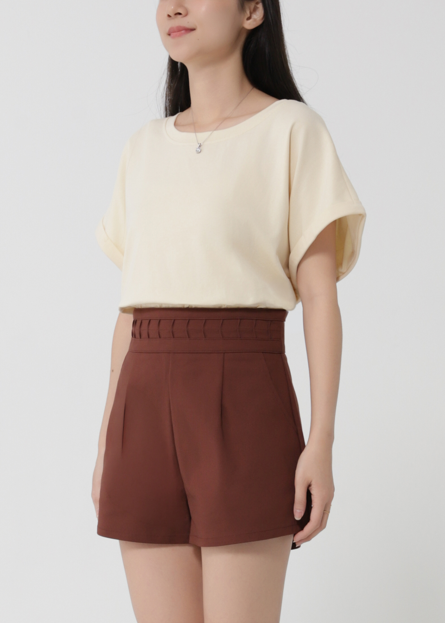 High Waist Side Pocket Short Pants 29973