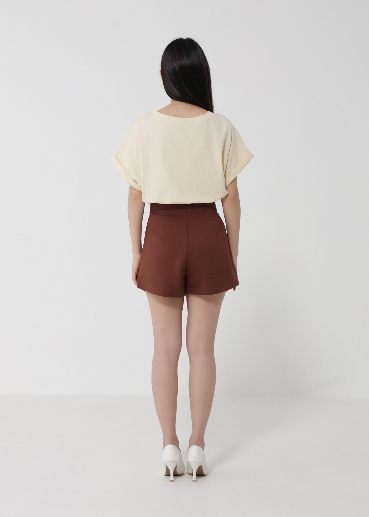 High Waist Side Pocket Short Pants 29973