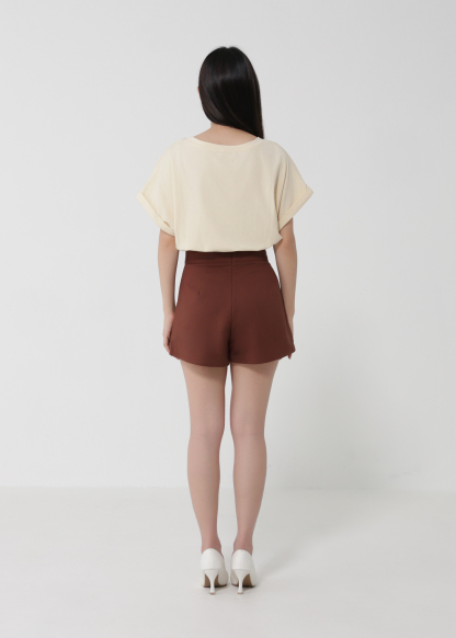 High Waist Side Pocket Short Pants 29973