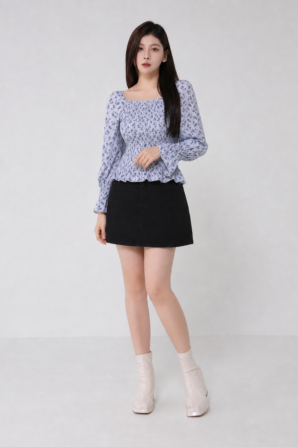 Elastic Cased Cuff Flower Top 13972
