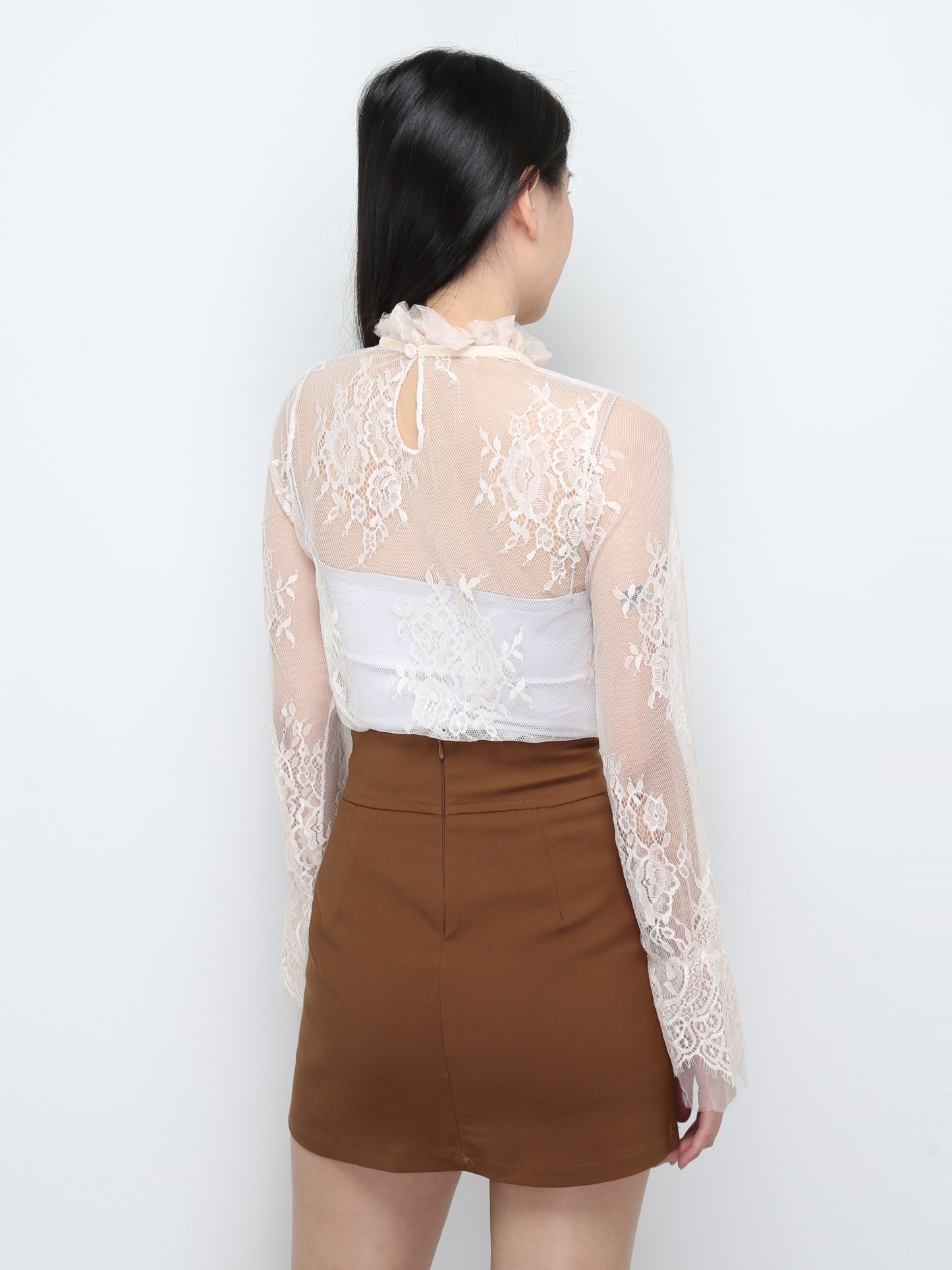 Back Zip Front Pocket Skirt Pant 29521