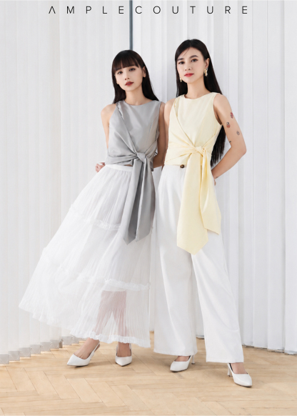 Side Tie Sleeveless Top AC368