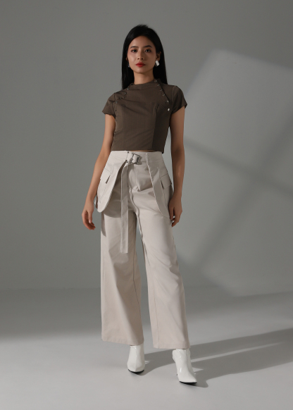 Layered Pants with Detachable Outer AC927
