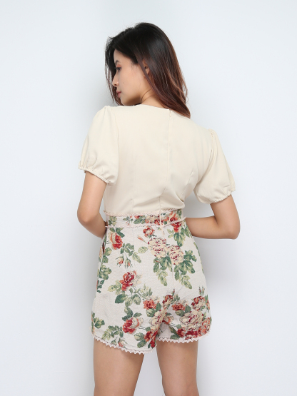 Short Sleeve Pleated Top 30142