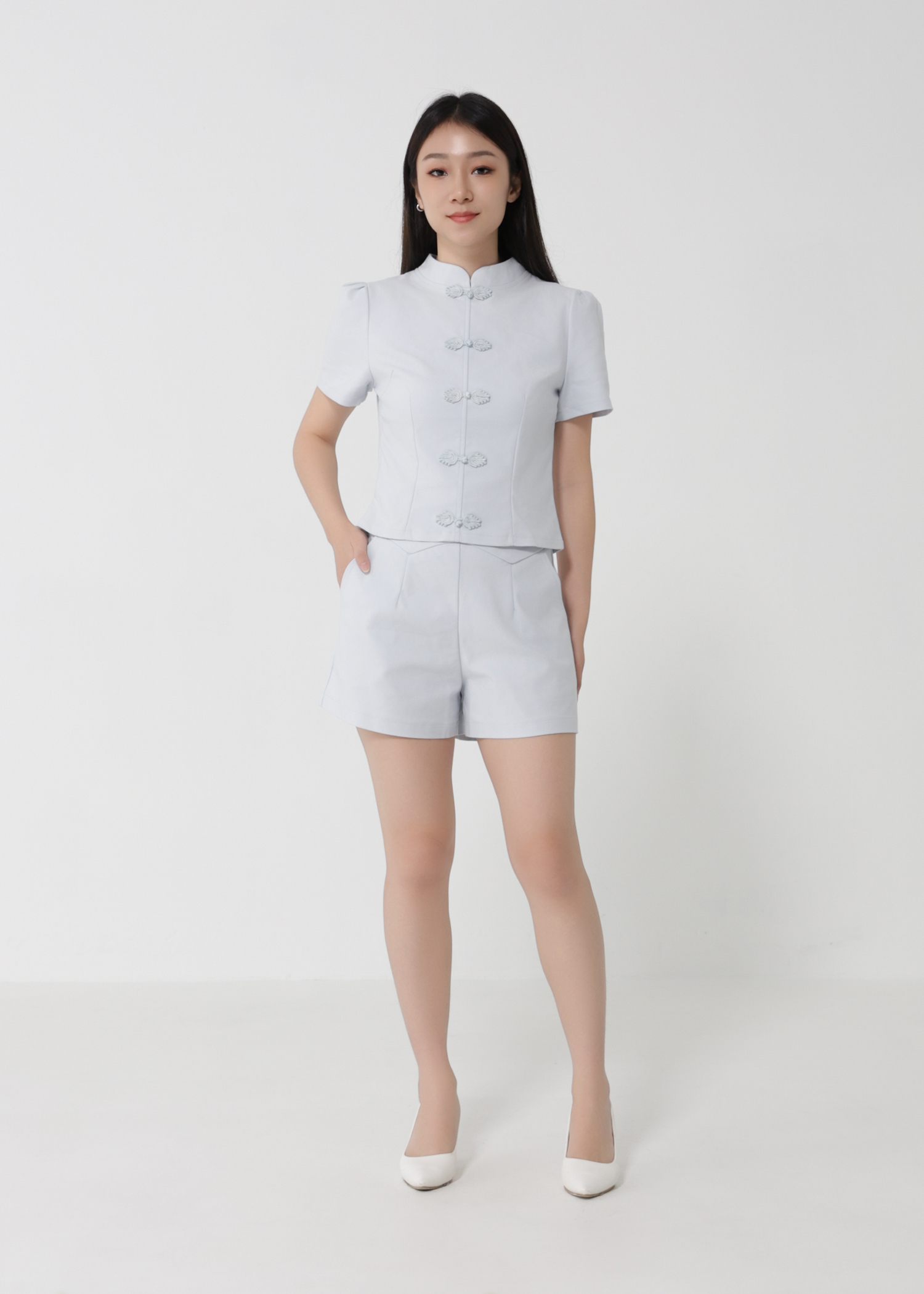 Short Sleeve Top With Short Pant Set 30172
