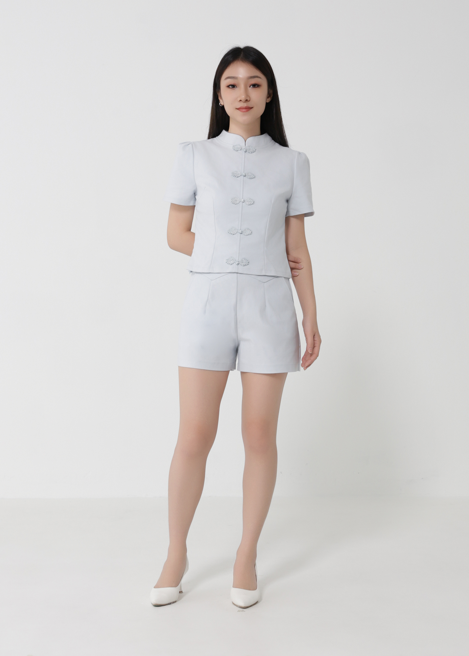 Short Sleeve Top With Short Pant Set 30172