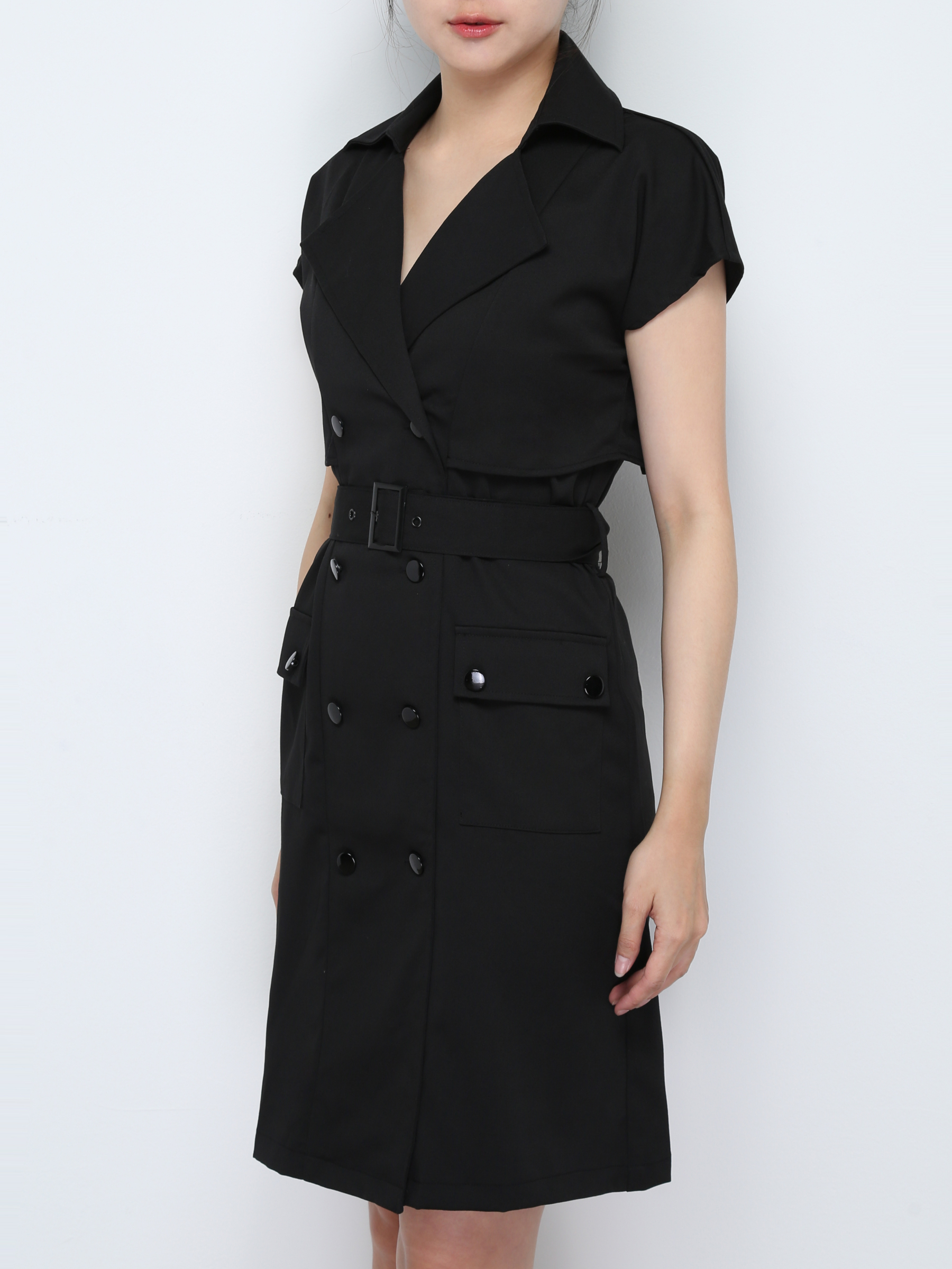 Cap Sleeve Front Button Dress 30261 (SO)