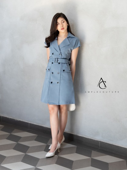 Cap Sleeve Front Button Dress 30261 (SPO)