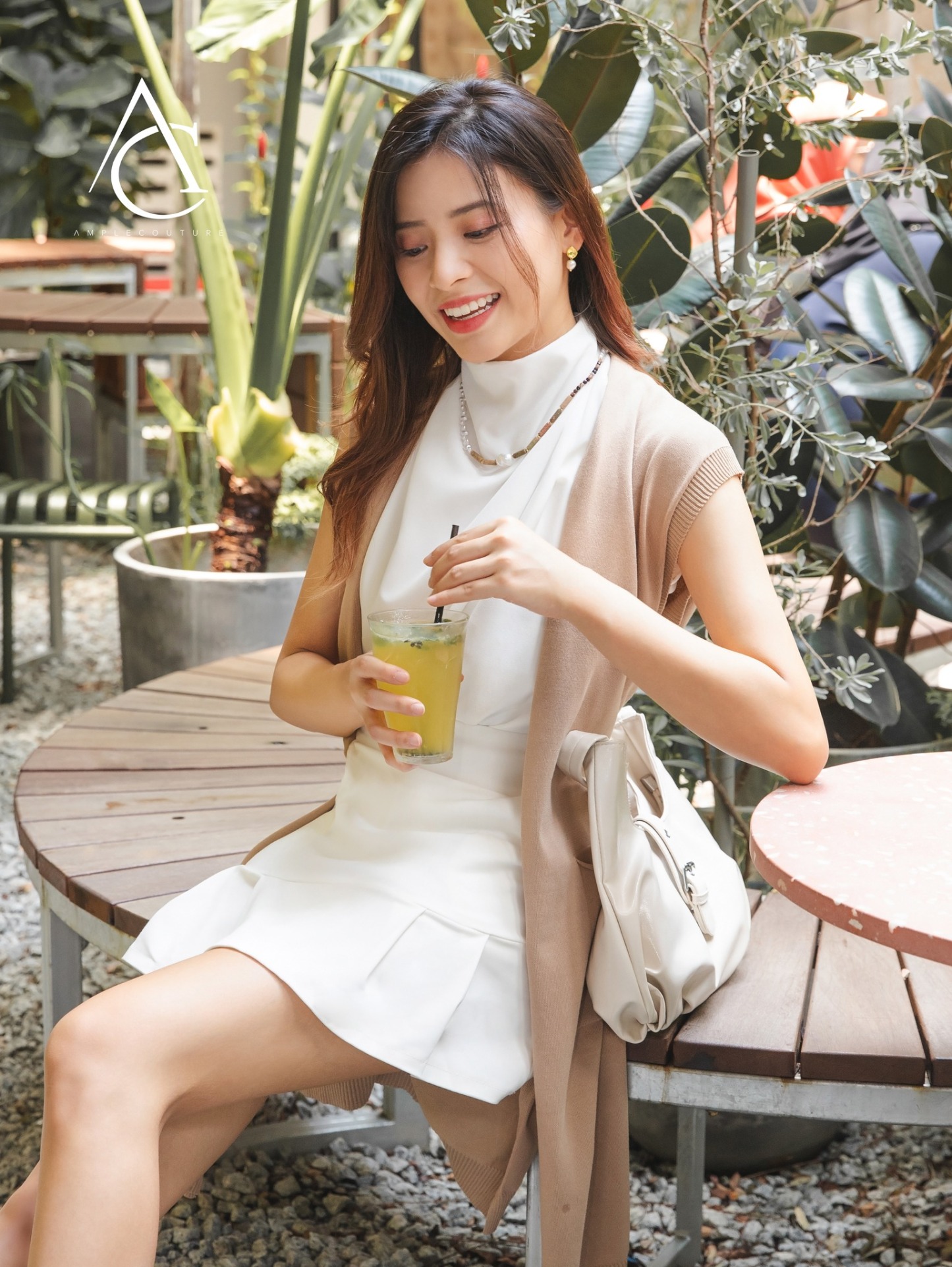 Knitted Front Pocket Coat With Belt 30297 (SPO)