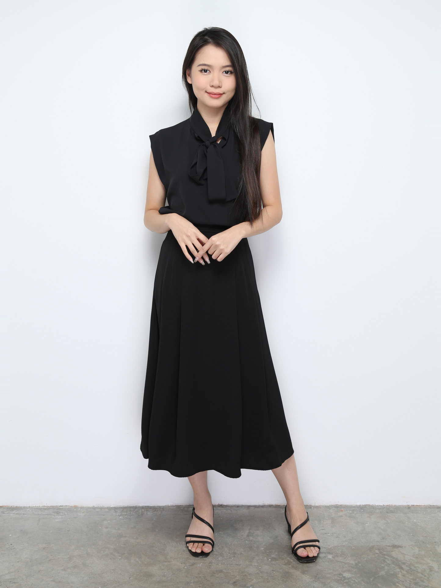 Formal Side Deocrative Belt Skirt 30350