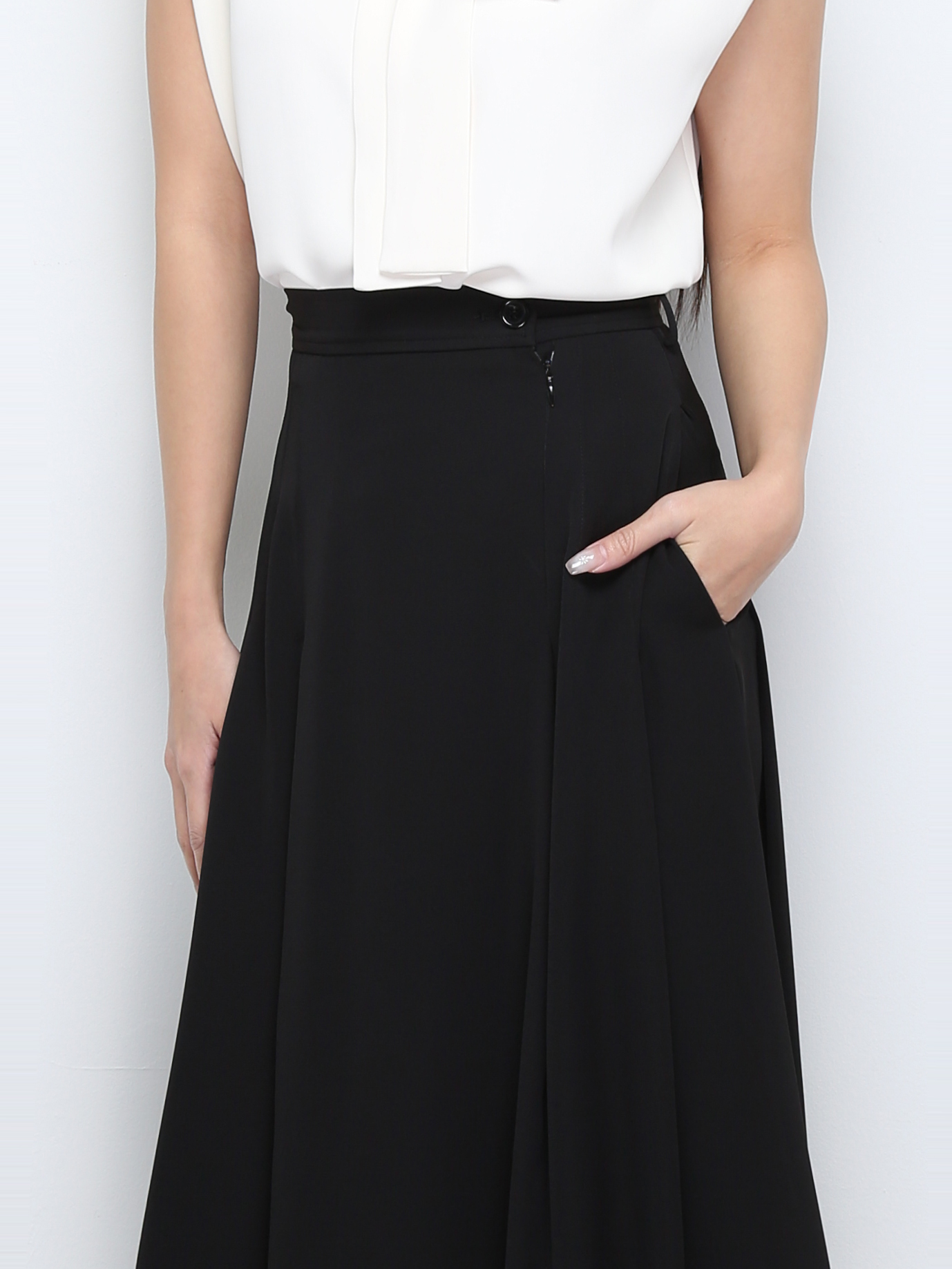 Formal Side Deocrative Belt Skirt 30350