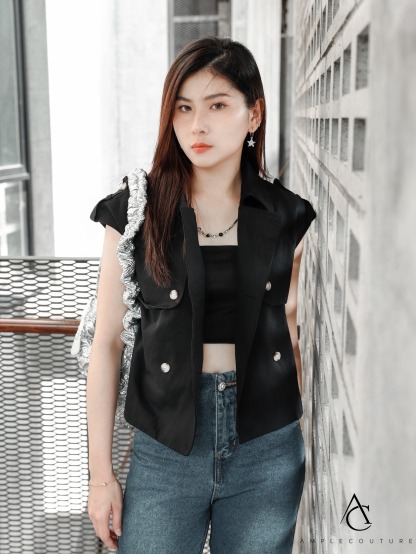 Sleeveless Front Button Top 30526 (SPO)