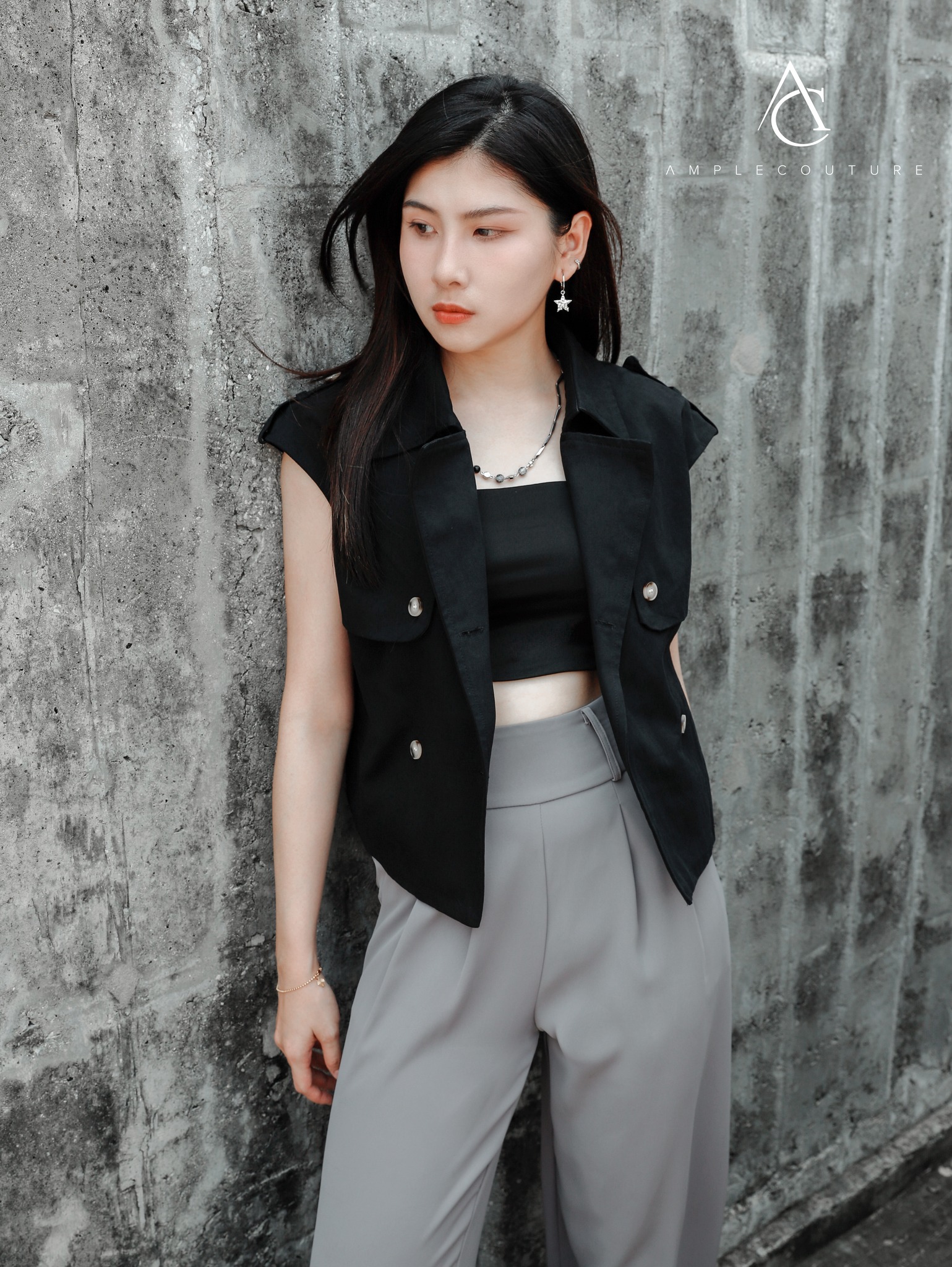 Sleeveless Front Button Top 30526 (SPO)