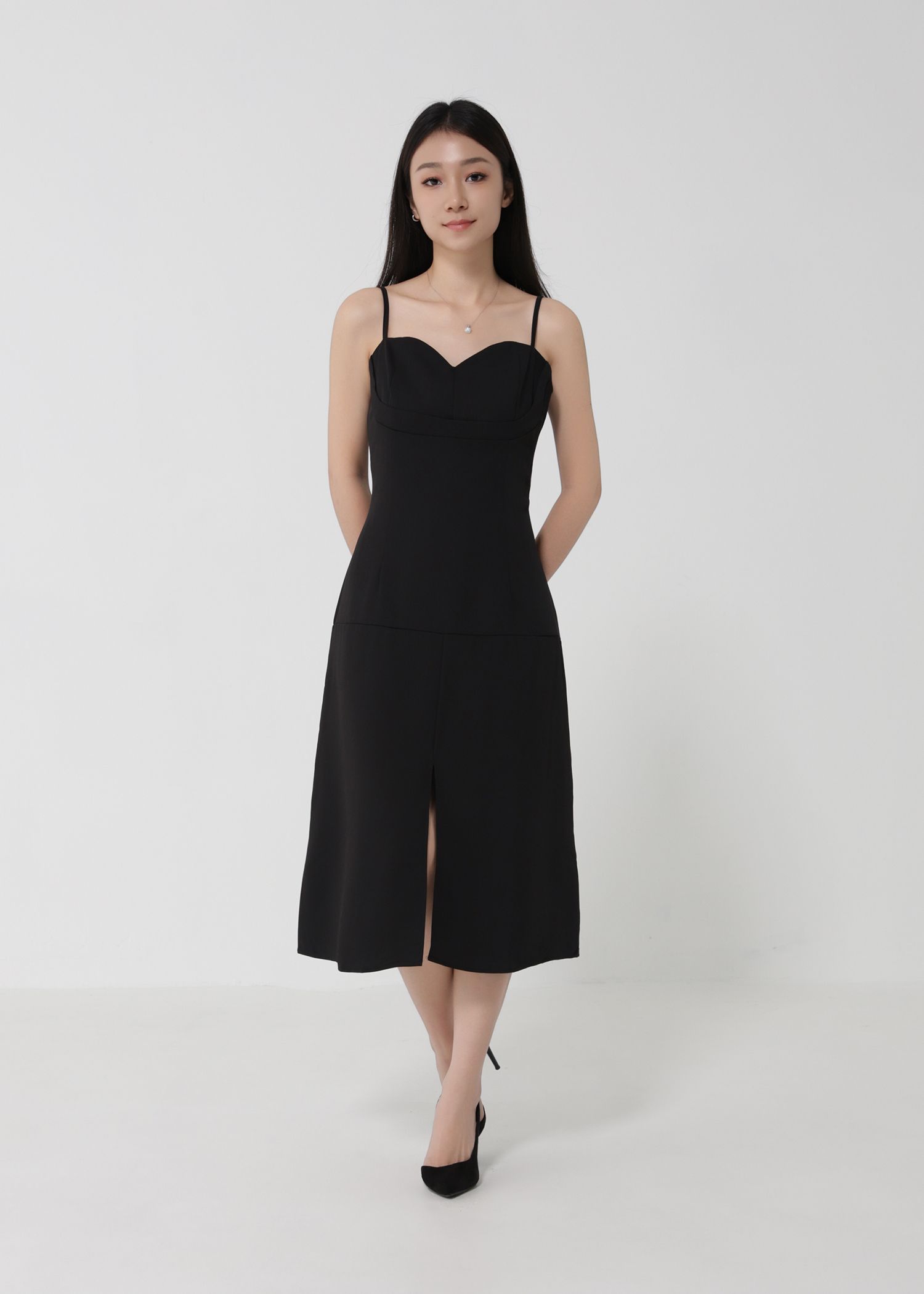 Sleeveless Side Split Dress 30634