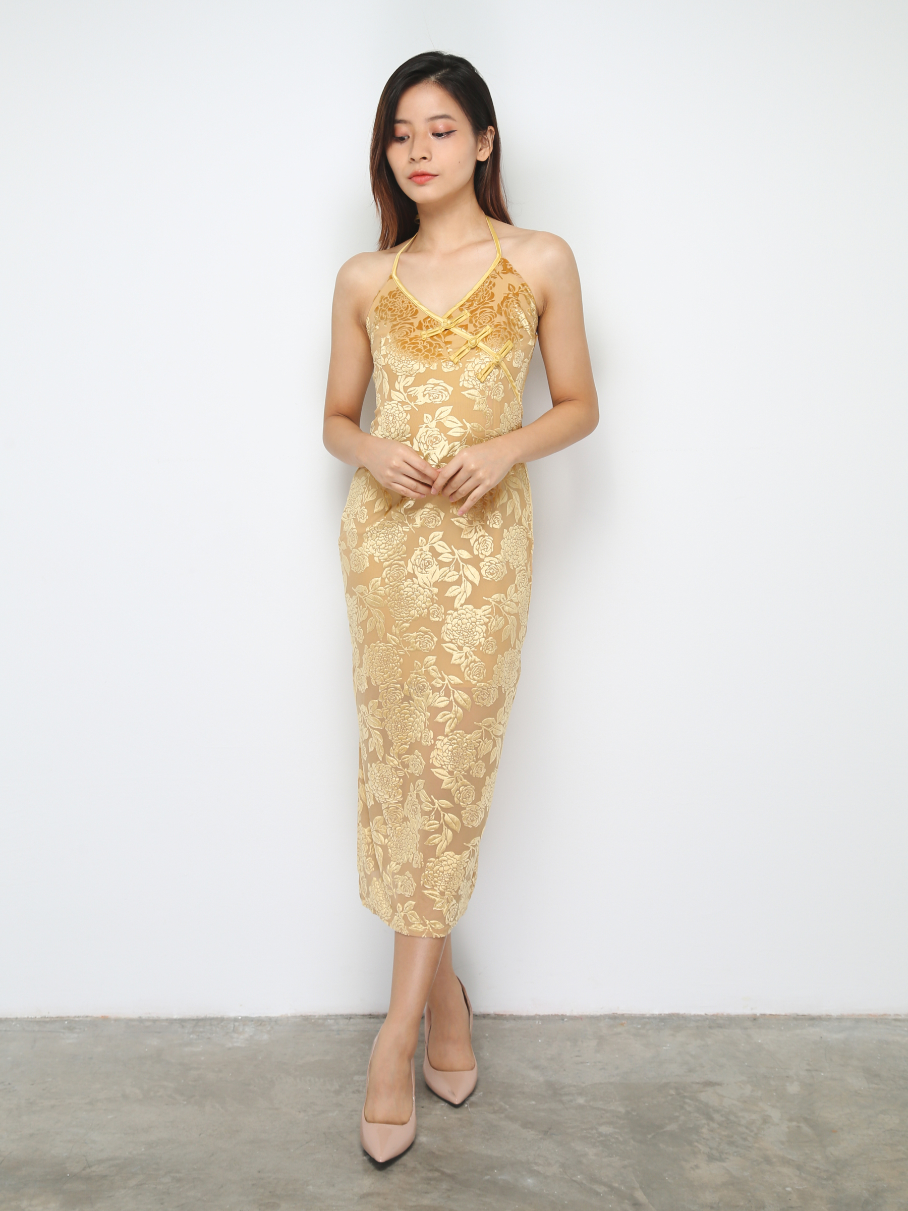 Halter Floral Dress 30652