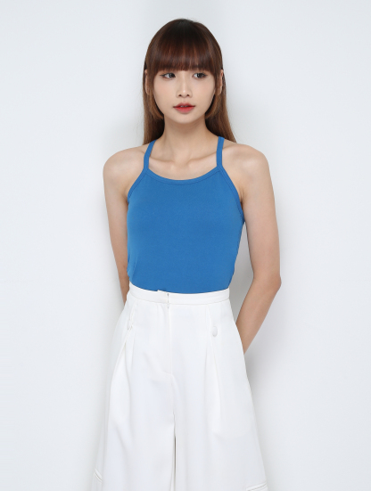 Sleeveless Back Split Top 30661